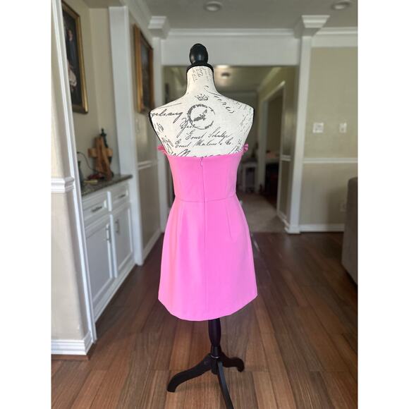 NWT French Connection Pink Organza Strapless Mini Dress, Size 6 - Picture 6 of 10